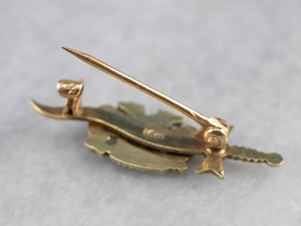 Antique Gold and Enamel Masonic Pin - image 9
