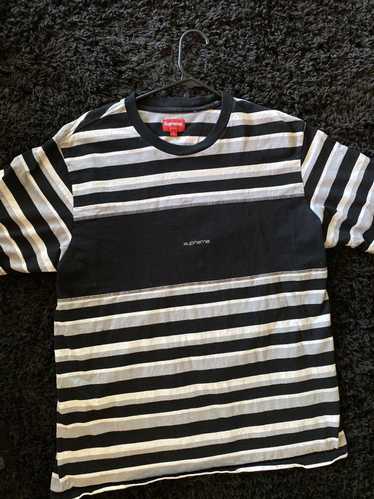 Supreme STRIPED SUPREME TEE - image 1