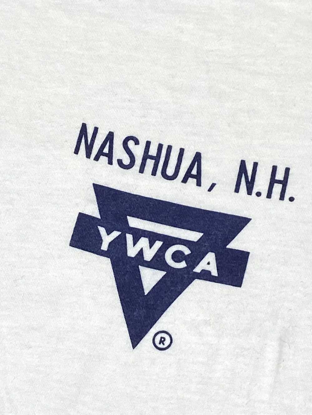 1970s Champion blue bar ringer tee Nashua NH YMCA - image 3