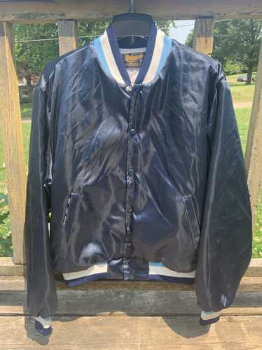 Men's mid-season bomber jacket - light blue C439