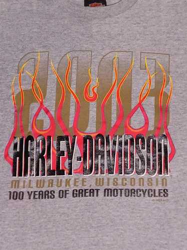 Vintage ’03 Harley Davidson 100 Years Flame Tee