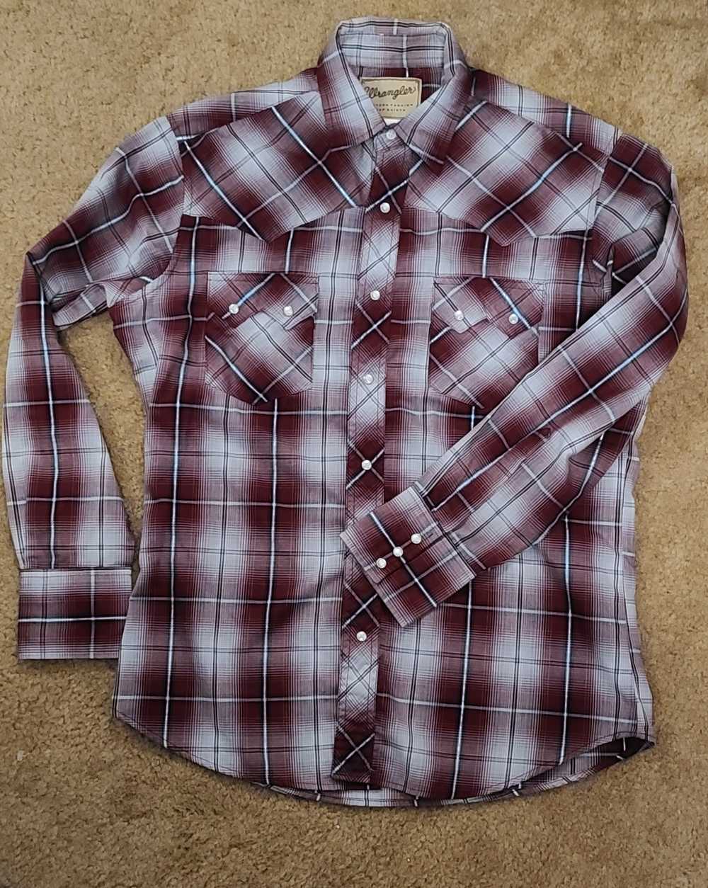 Vintage Wrangler long sleeve button up shirt - image 1
