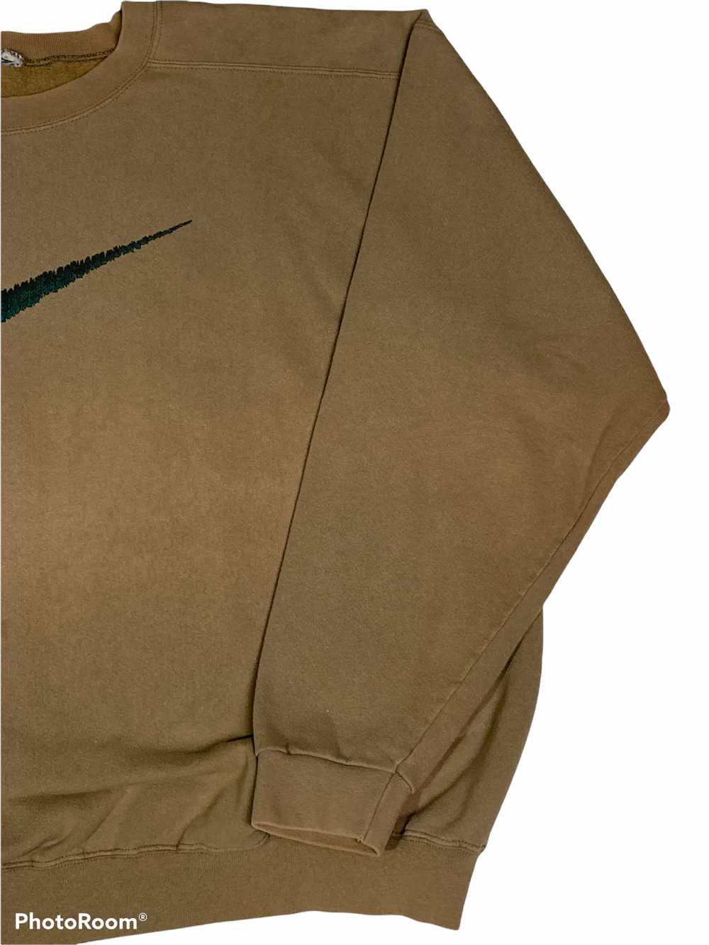 VTG Nike Big Green Center Swoosh Tan Large Sweats… - image 6