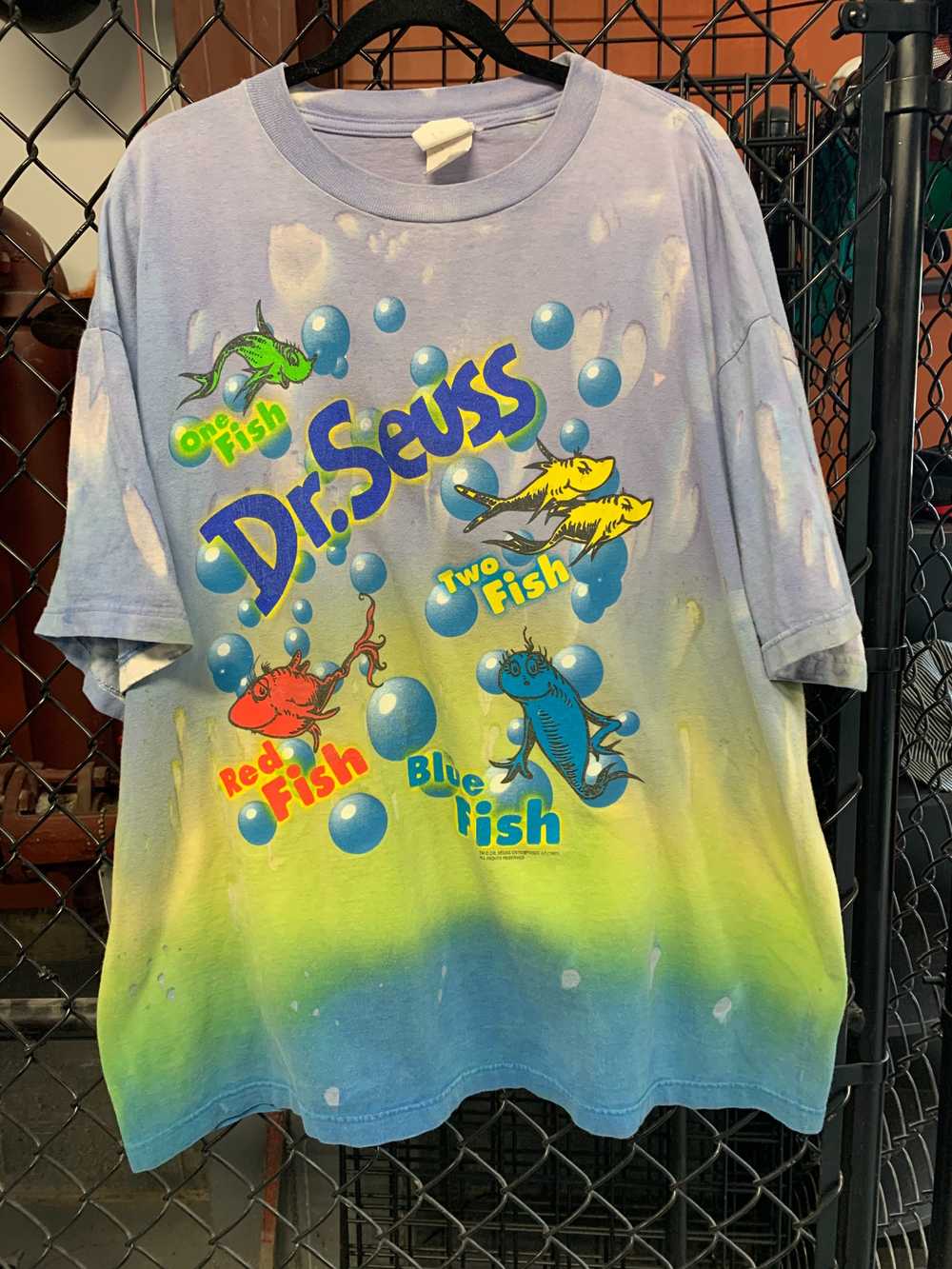 Vintage 90s Clothing Dr Seuss Book One Fish Two Fish Red Fish Blue Fish Men  Size XL / Oversized Womens Retro Tie Dye Short Sleeve T Shirt -  Canada