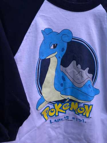 1999 LAPRAS Pokemon 3/4 Sleeve Double Sided Shirt 