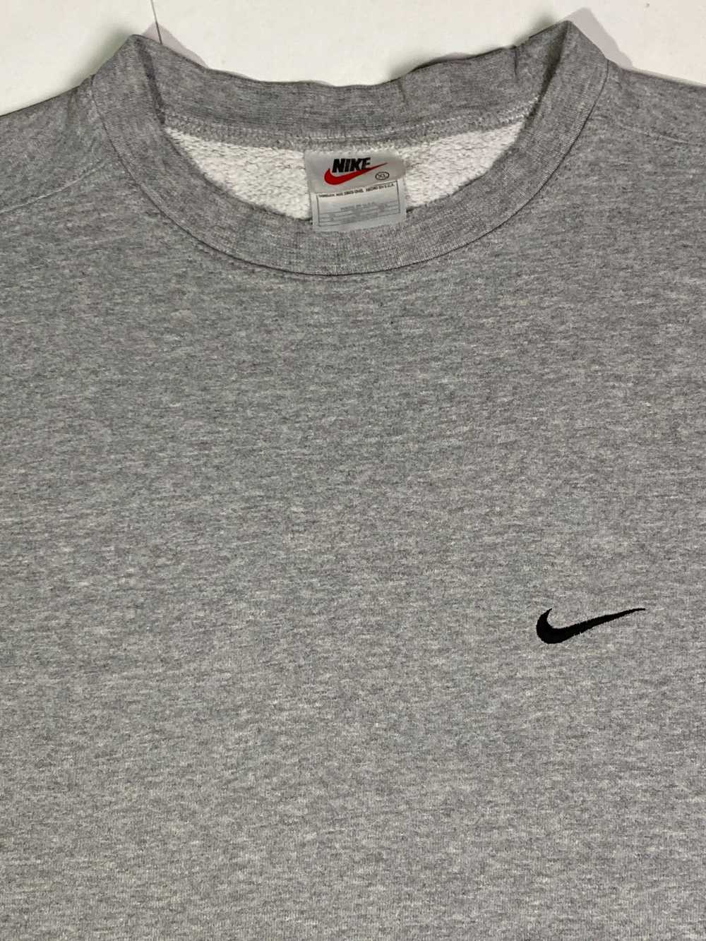 Vintage 90s Grey Nike Mini Swoosh XL Sweatshirt - image 3