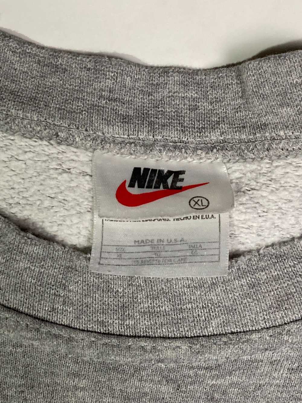 Vintage 90s Grey Nike Mini Swoosh XL Sweatshirt - image 5