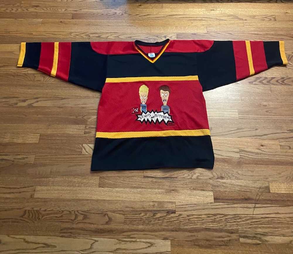 Vintage 90s MTV Beavis & Butthead Hockey Jersey S… - image 2