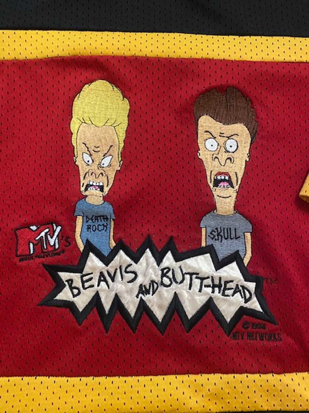 Vintage 90s MTV Beavis & Butthead Hockey Jersey S… - image 3