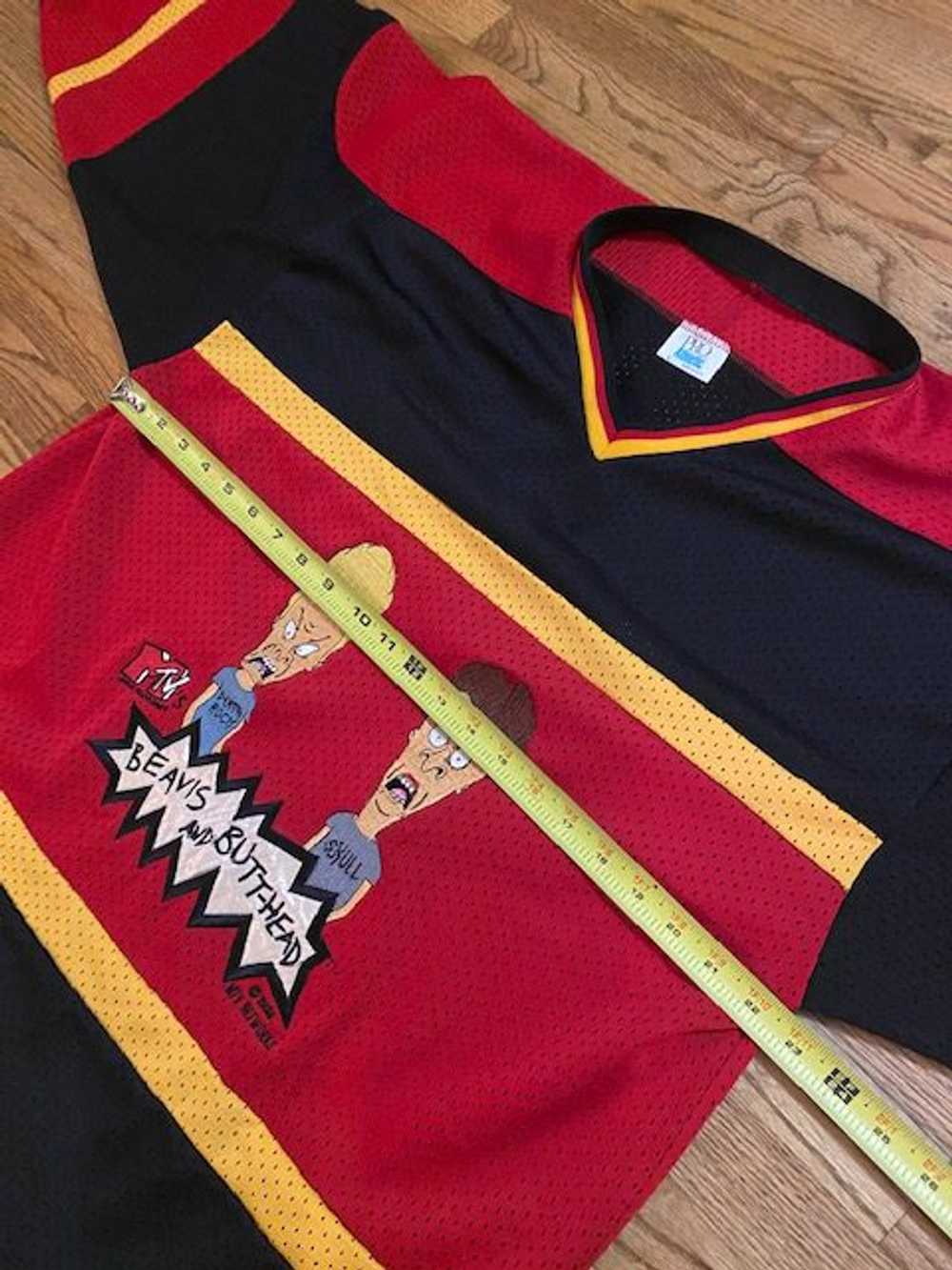 Vintage 90s MTV Beavis & Butthead Hockey Jersey S… - image 7