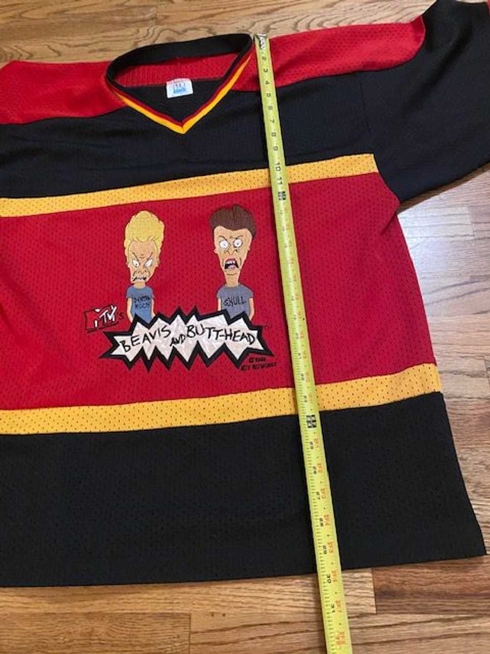 Vintage 90s MTV Beavis & Butthead Hockey Jersey S… - image 8