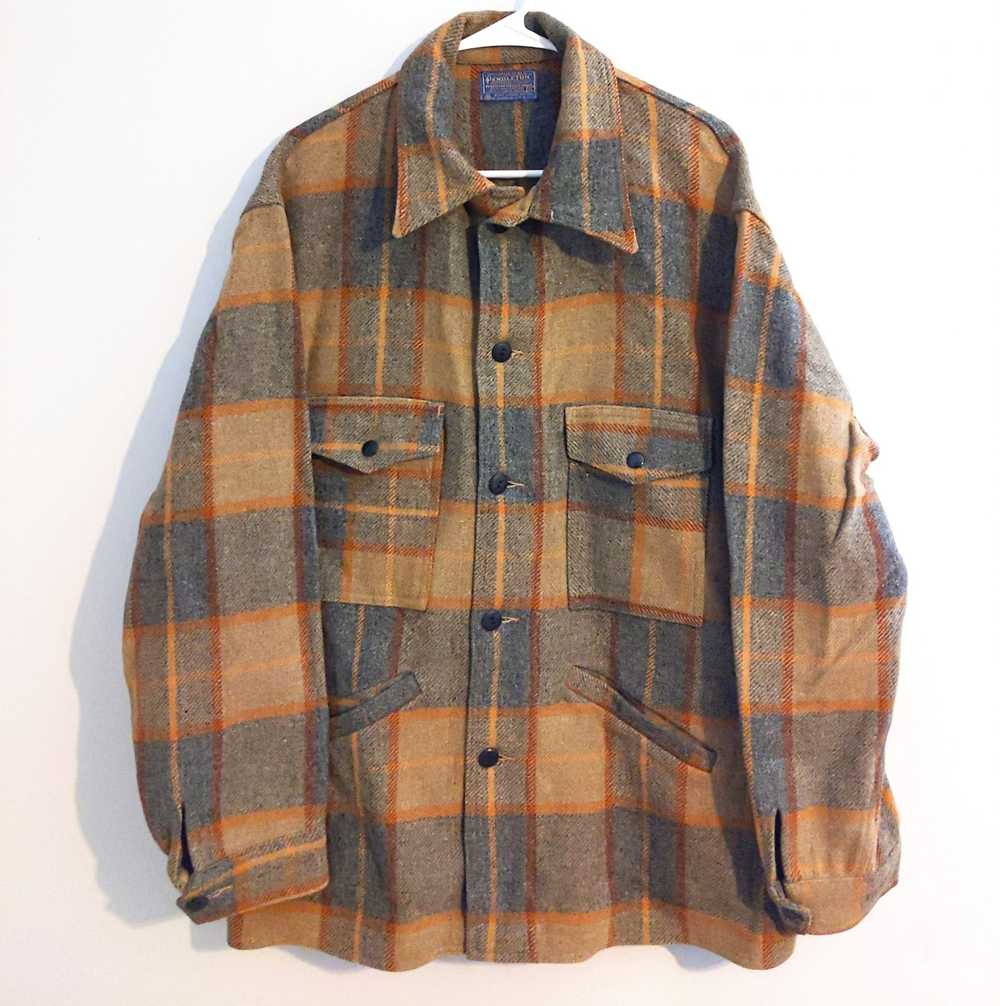 Vintage Pendleton Virgin Wool Thick Flannel Shirt… - image 1