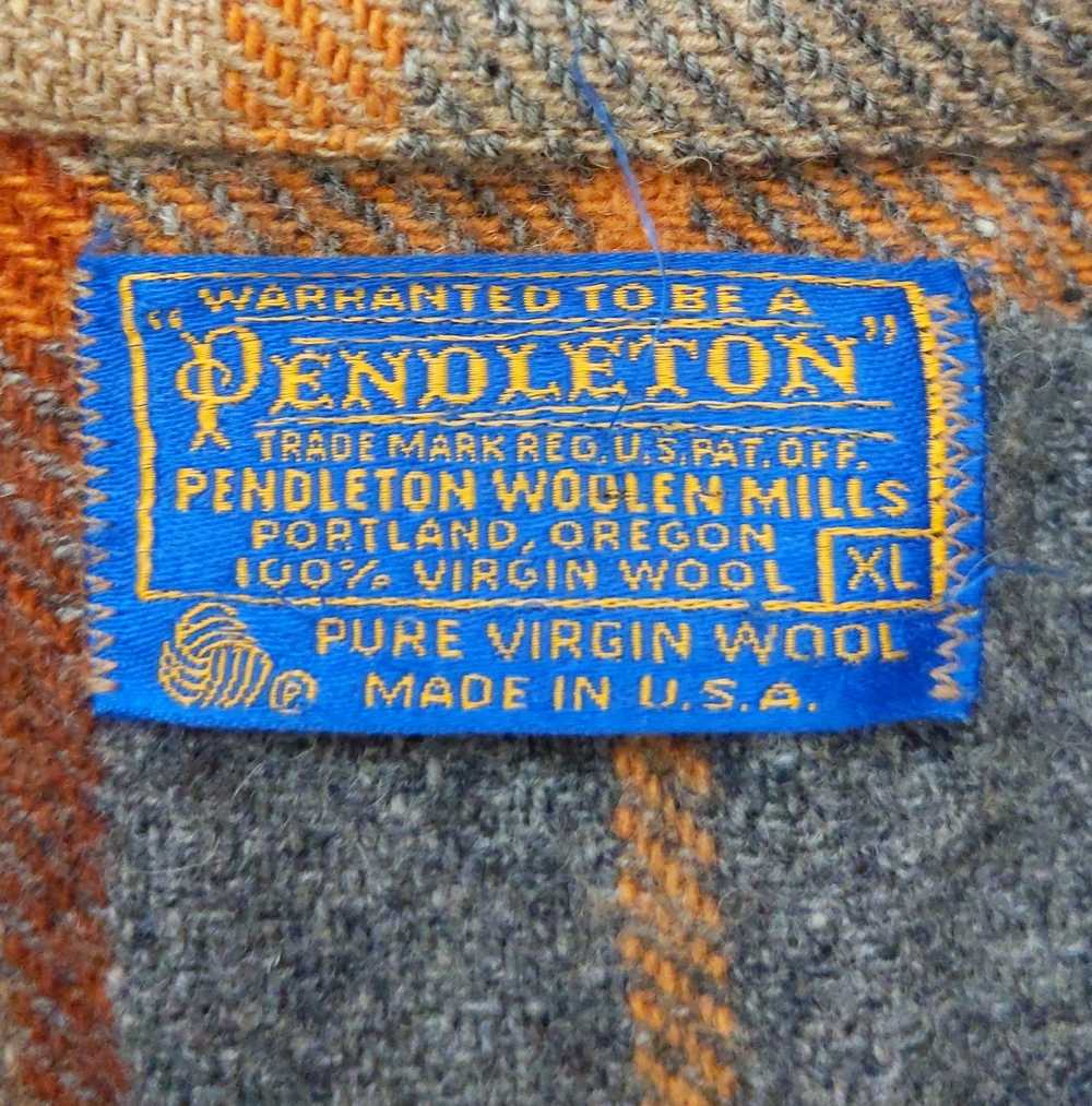 Vintage Pendleton Virgin Wool Thick Flannel Shirt… - image 7