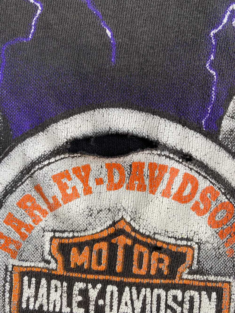 Vintage 90s Thrashed Harley Davidson All Over Pri… - image 6
