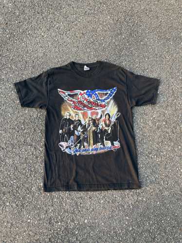 skippyhaha Vintage 2003 T-Shirt Aerosmith Kiss Band Music Tour Concert Tee Large XL 00S