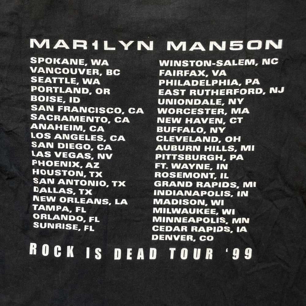 Vintage 1999 Marilyn Manson Tour T-shirt - image 7