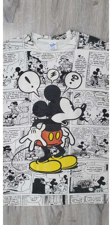 mickey mouse glittered comics AOP