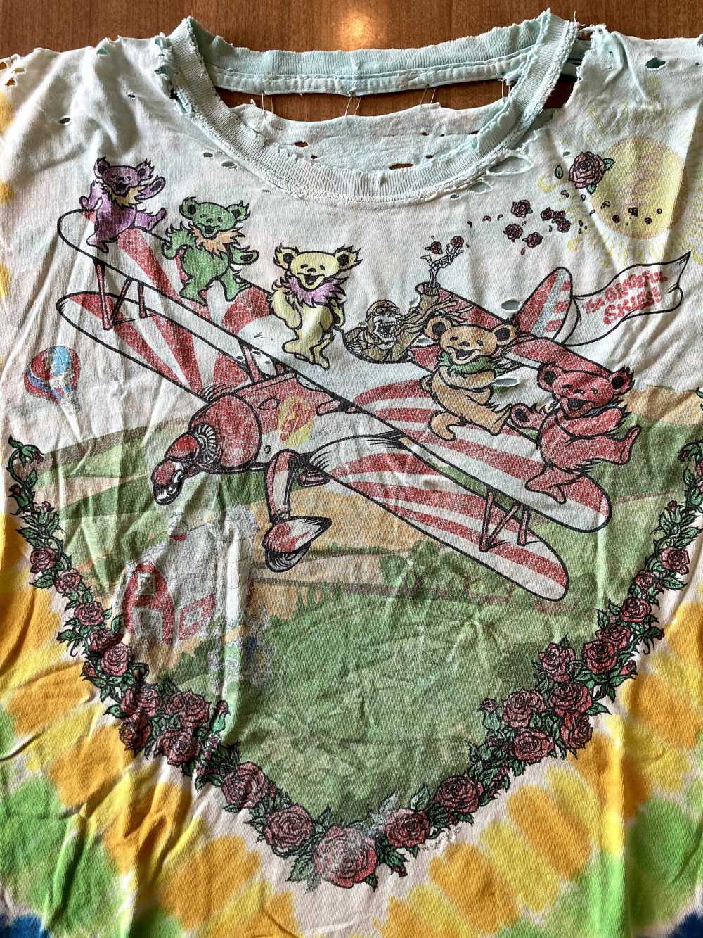 Grateful Dead Tie Dye T-Shirt Thrashed XL - image 2