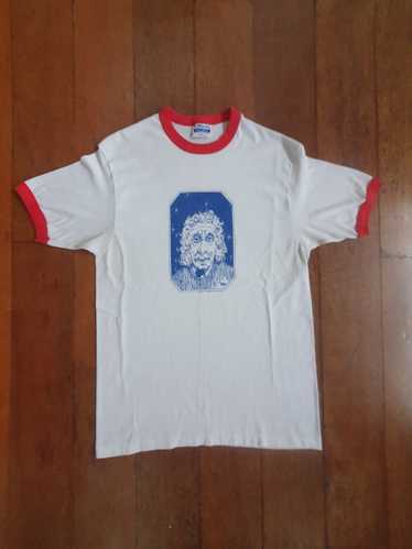 Albert Einstein 80s Ringer T Shirt