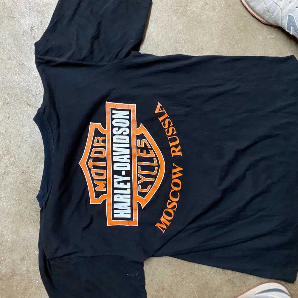 Vintage Harley Davidson Moscow Russia Tee - image 3