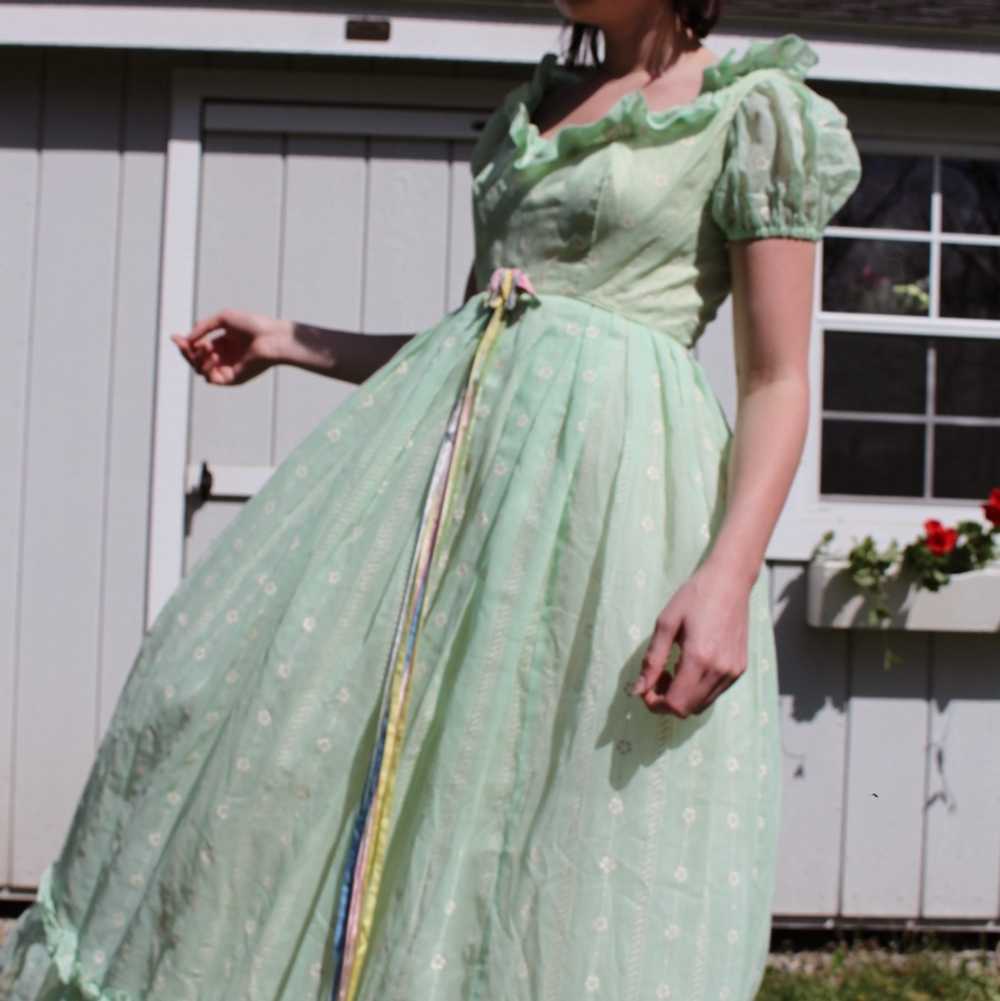 Green Emma Domb Dress - image 2