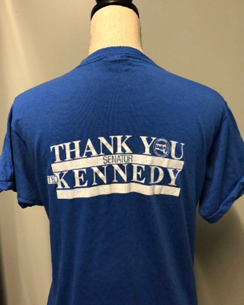 Vintage Ted Kennedy Senator Massachusetts 80s T-s… - image 1