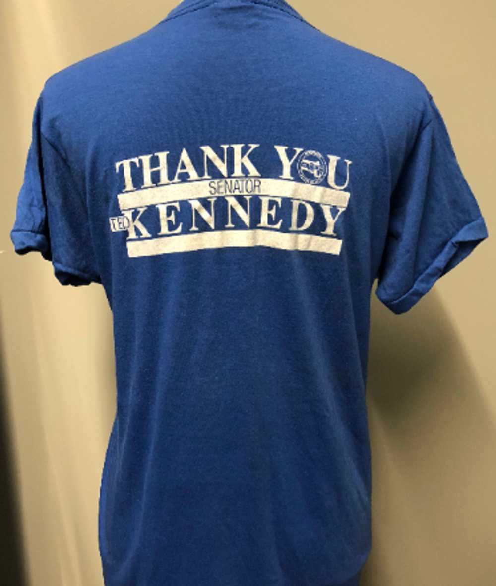 Vintage Ted Kennedy Senator Massachusetts 80s T-s… - image 2