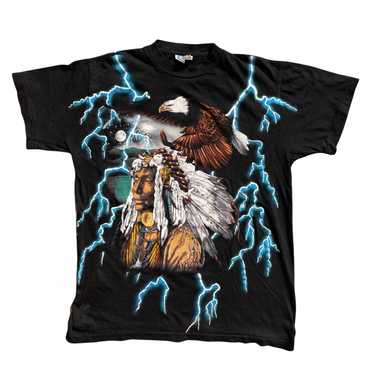 Vintage American Thunder Native and Eagle T-shirt - image 1