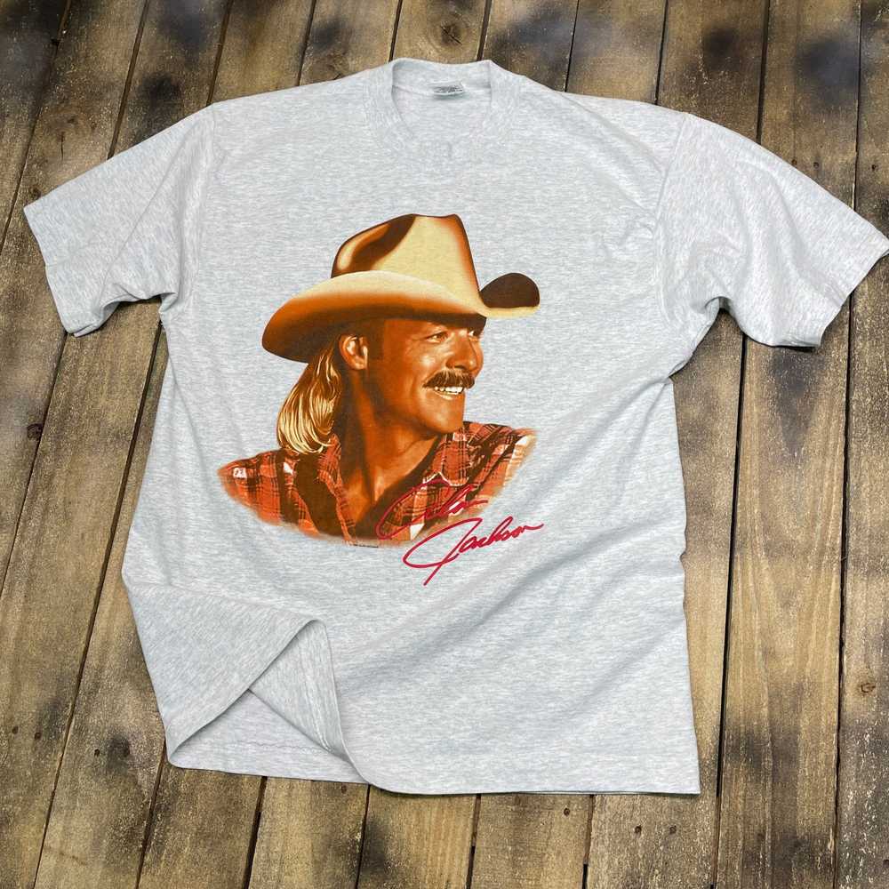 L * Alan Jackson country music t shirt * vintage … - image 2