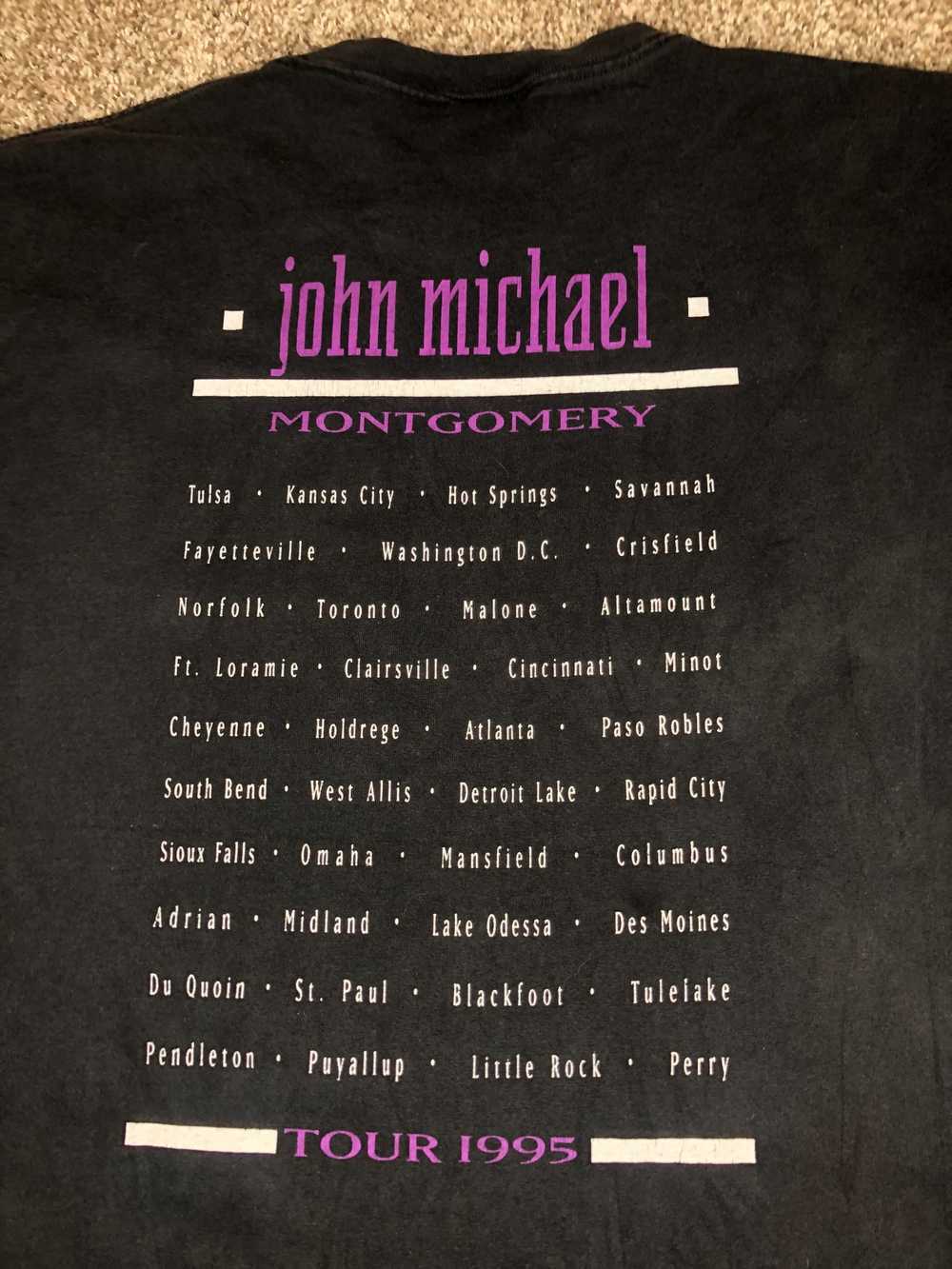 1995 John Michael Montgomery Tour Tee - image 5