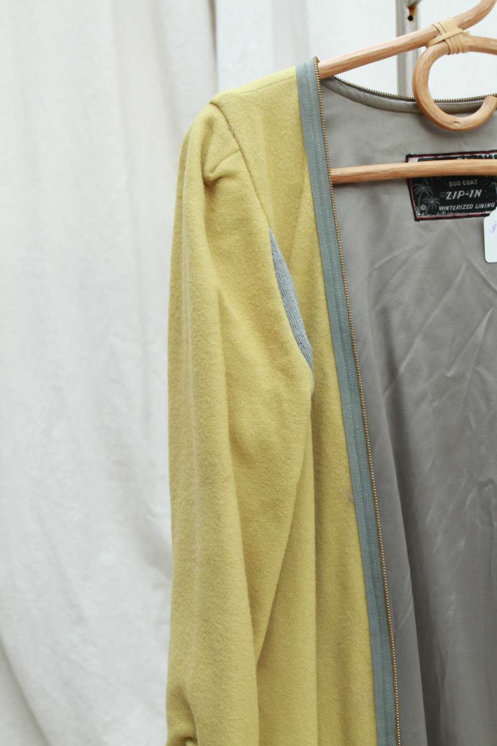 60’s Green Wool/Silk Coat Liner Small - image 2