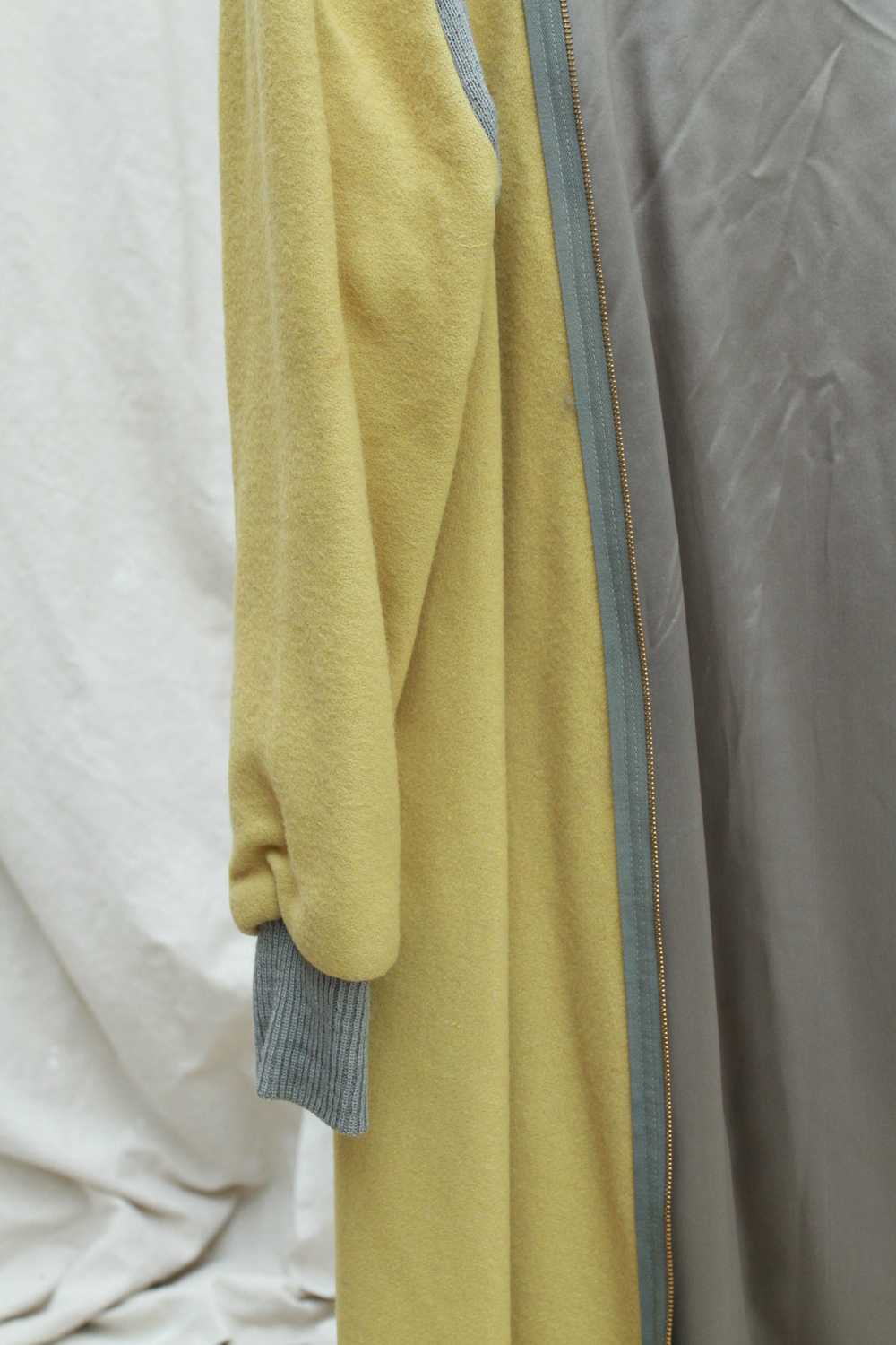 60’s Green Wool/Silk Coat Liner Small - image 3