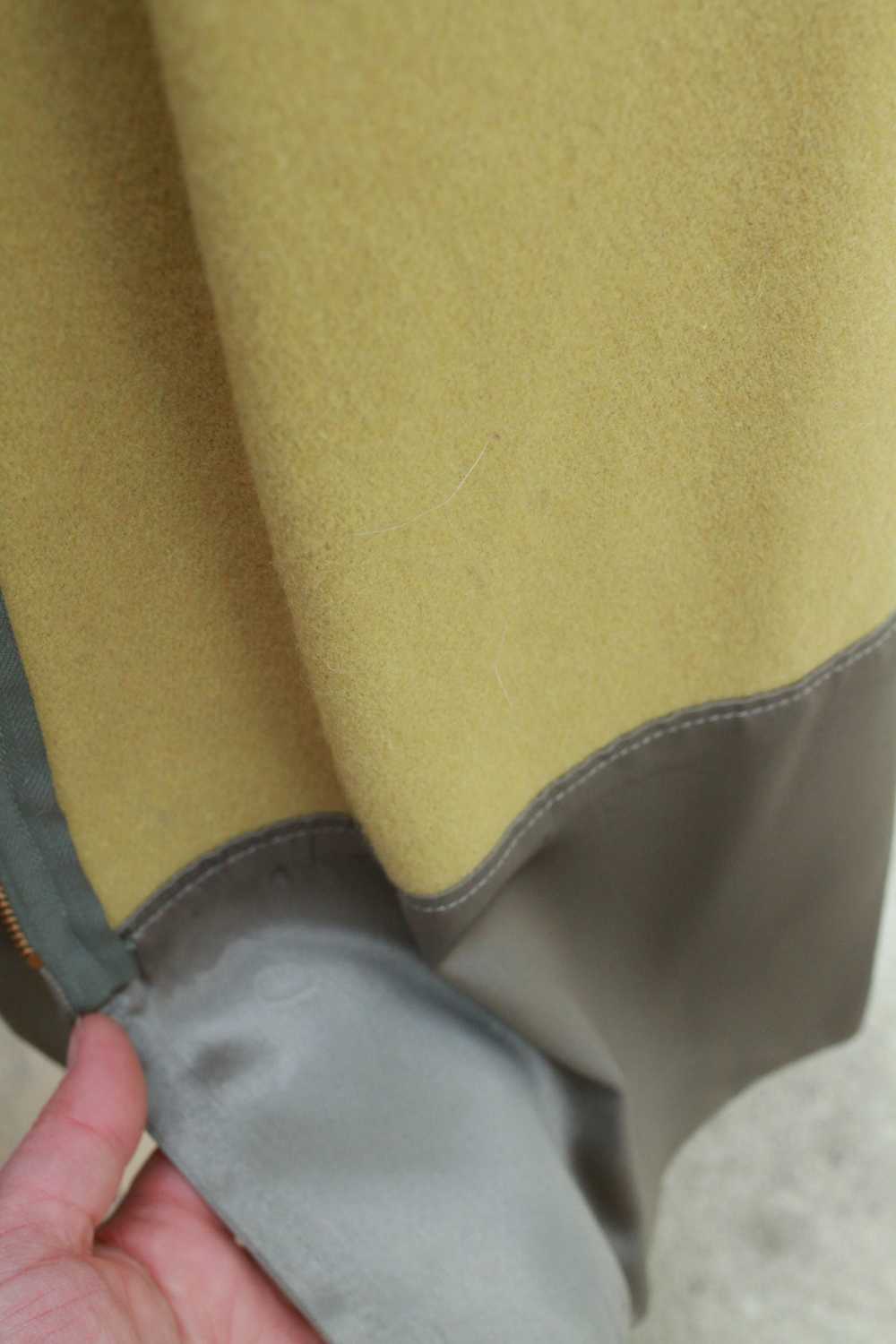 60’s Green Wool/Silk Coat Liner Small - image 7
