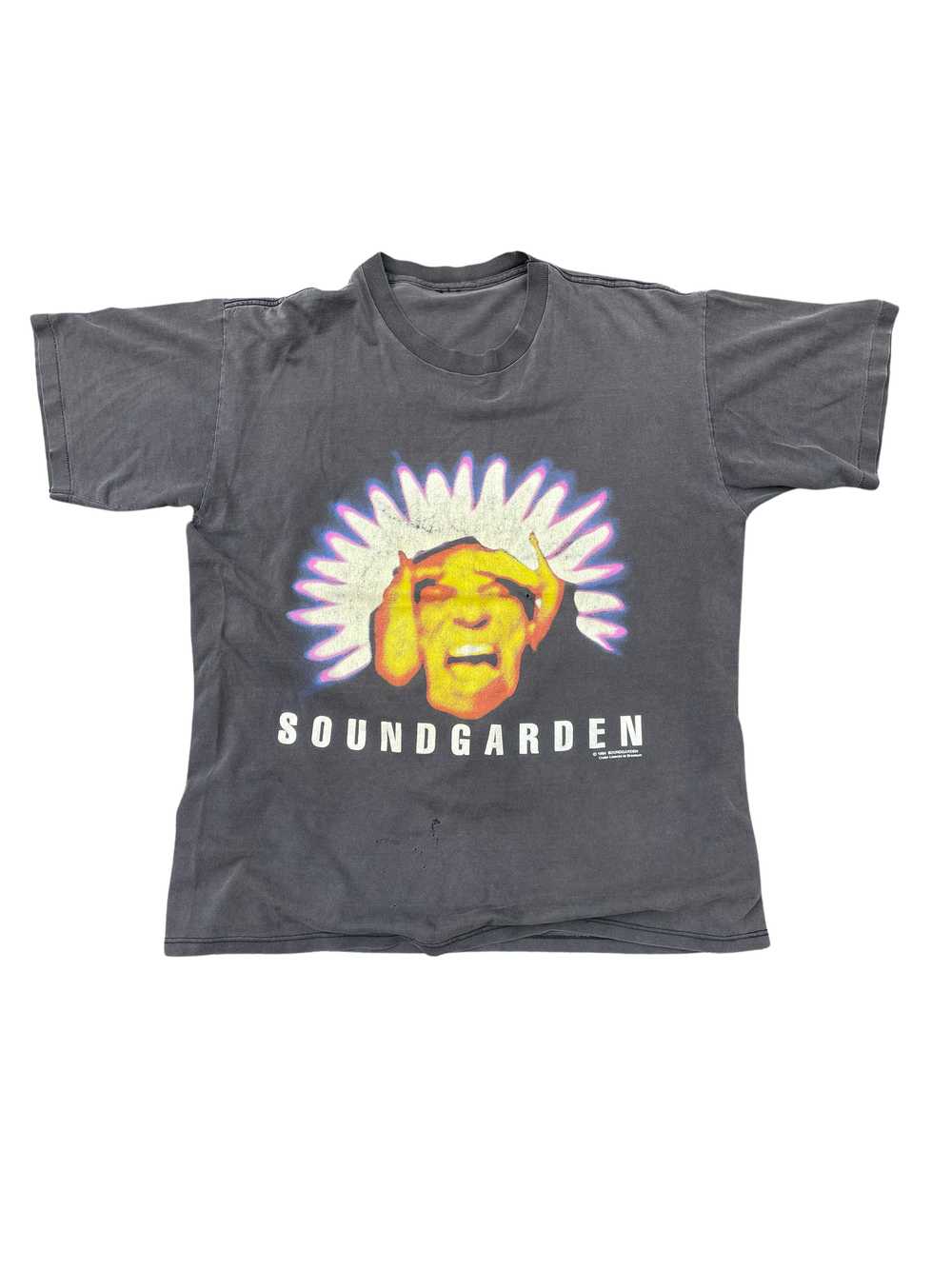 Vintage Soundgarden Black Hole Sun Tee Faded L - image 1