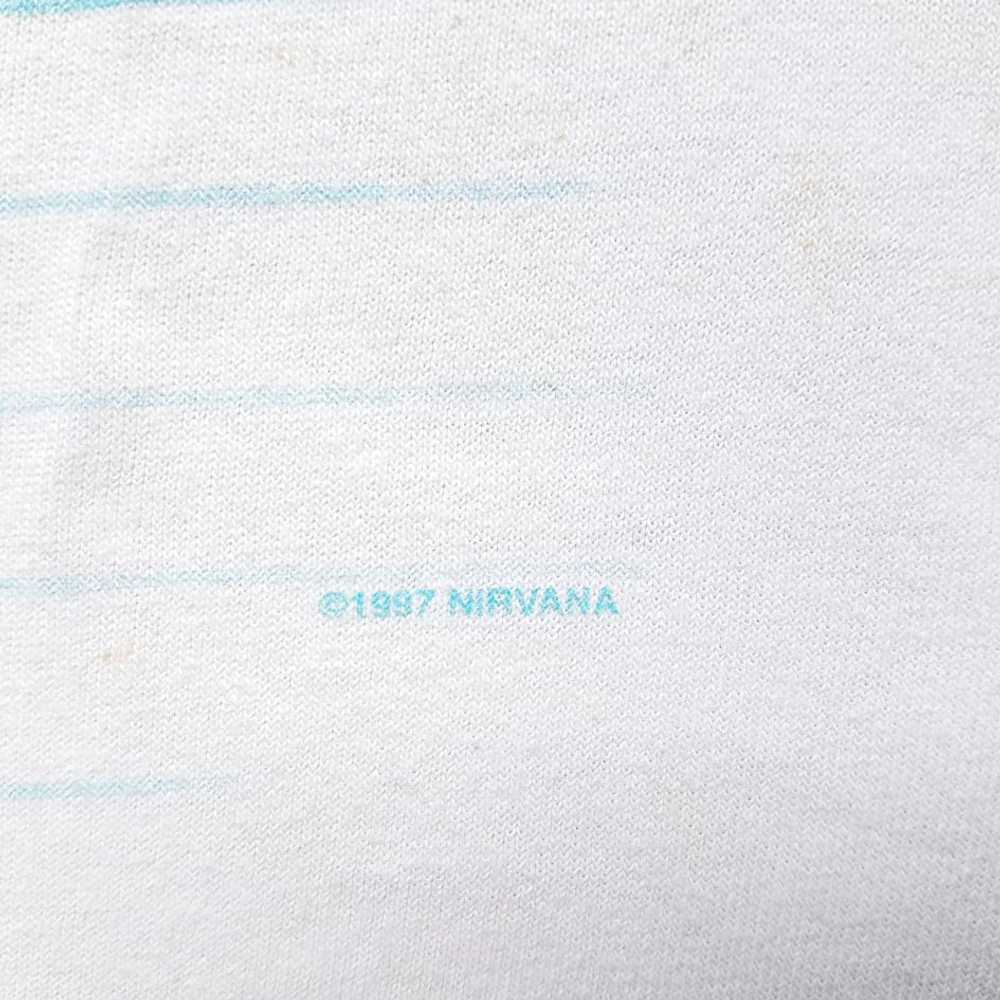 Vintage 1997 Nirvana Band Sketch T Shirt size L (… - image 5