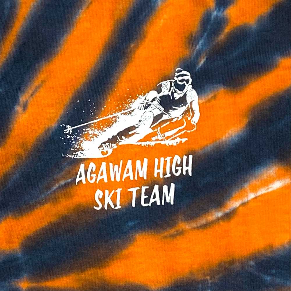 Deadstock tie dye Agawam HS Ski team t-shirt sing… - image 3