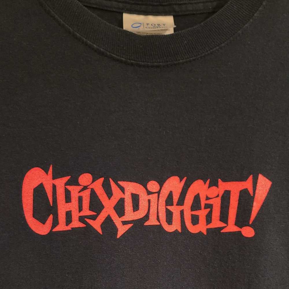 Vintage 90″s Chixdiggit Punk Music Band Tee - image 2
