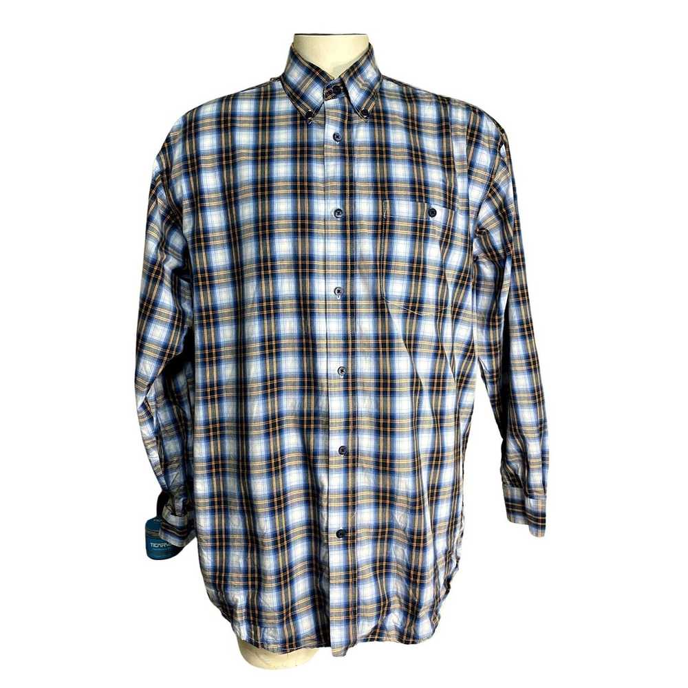 Wrangler Wrangler 20X Blue Plaid Men's Shirt - image 1
