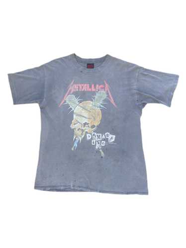 vintage metallica tee shirt damaged justice 1987
