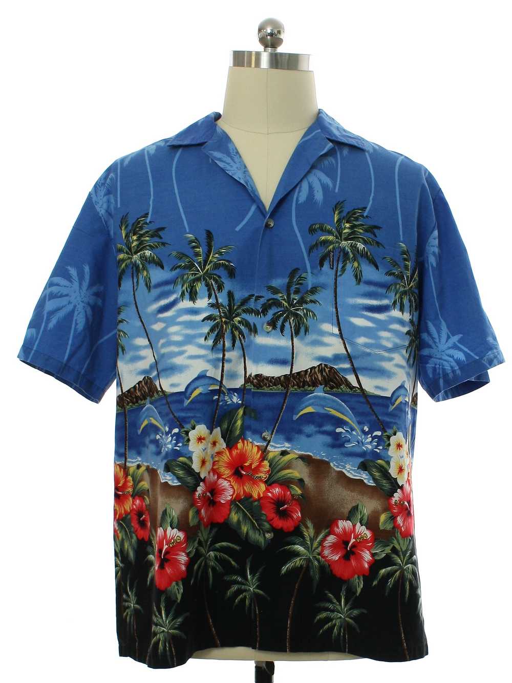 Pink Blue Palm Tree Funny Hawaiian Shirt – D&F Clothing