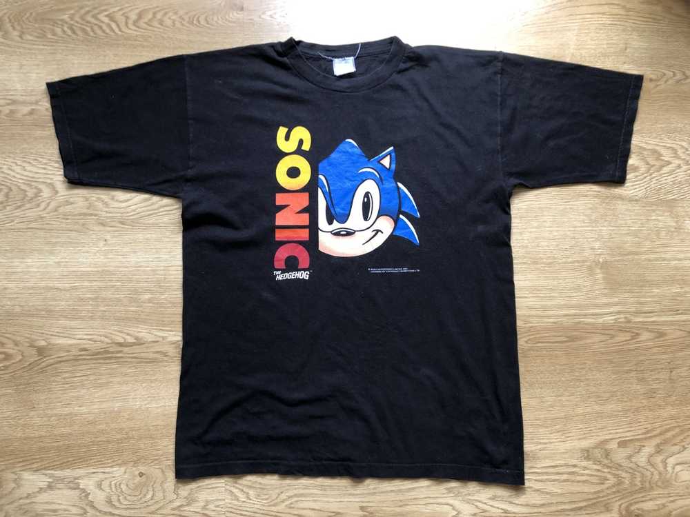 Movie × Vintage vintage Sonic sega t shirt 1991 - image 1