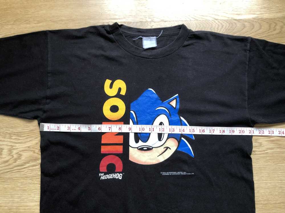 Movie × Vintage vintage Sonic sega t shirt 1991 - image 3