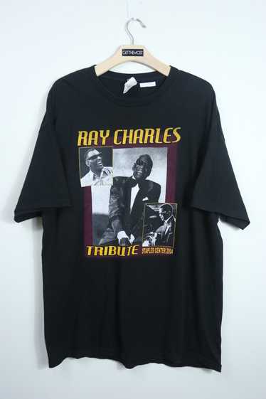 2004 ビンテージ◎Ray Charles 映画 プロモ Tシャツ 黒 LGKVTGTEE - T