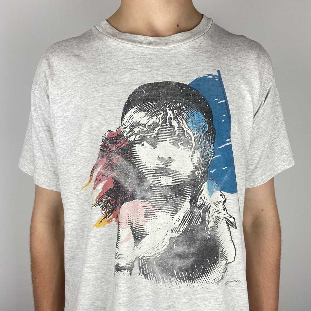 Vintage Les Misérables 1986 Promotional Grey T-sh… - image 3