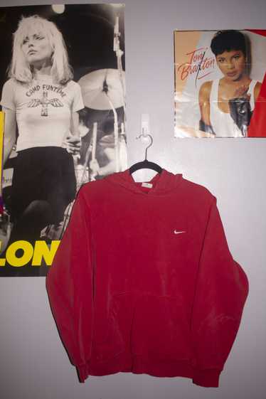 Nike × Vintage Y2K Nike Embroidered Red Hoodie