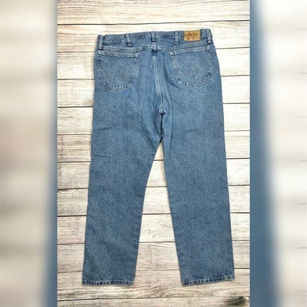 Wrangler Wrangler Blues Mens Blue Straight Leg Je… - image 8