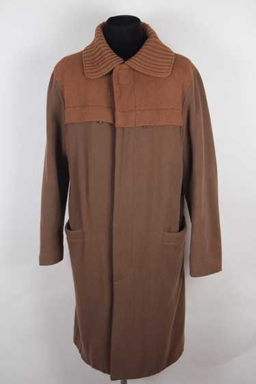 ジャケット・アウター Dirk Bikkembergs wool coat archive Rare Archive DIRK BIKKEMBERGS Wool / Leather Designer Jacket