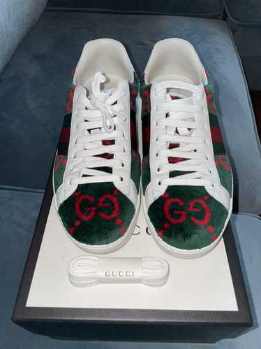Gucci Green Velvet GG Sneakers