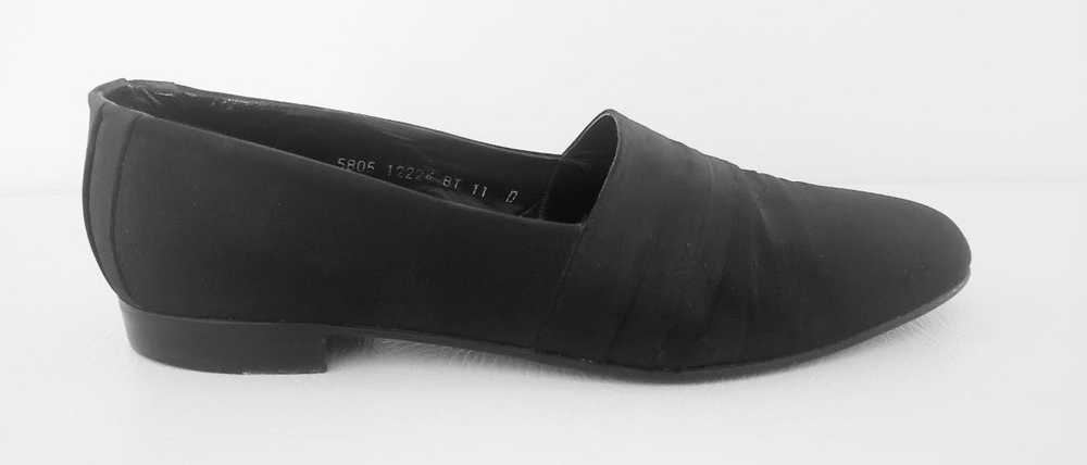 Vintage R Martegani shoes 11 black satin evening … - image 2