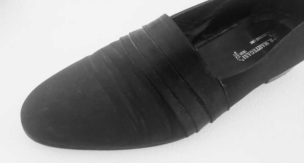 Vintage R Martegani shoes 11 black satin evening … - image 3